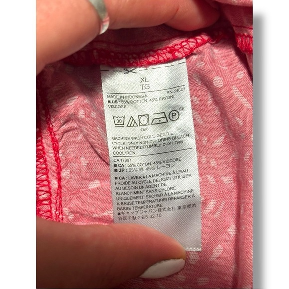 Banana Republic Casual Sleeveless Tiered Flowy Red Mini Dress with Ruffle Straps - Picture 13 of 16